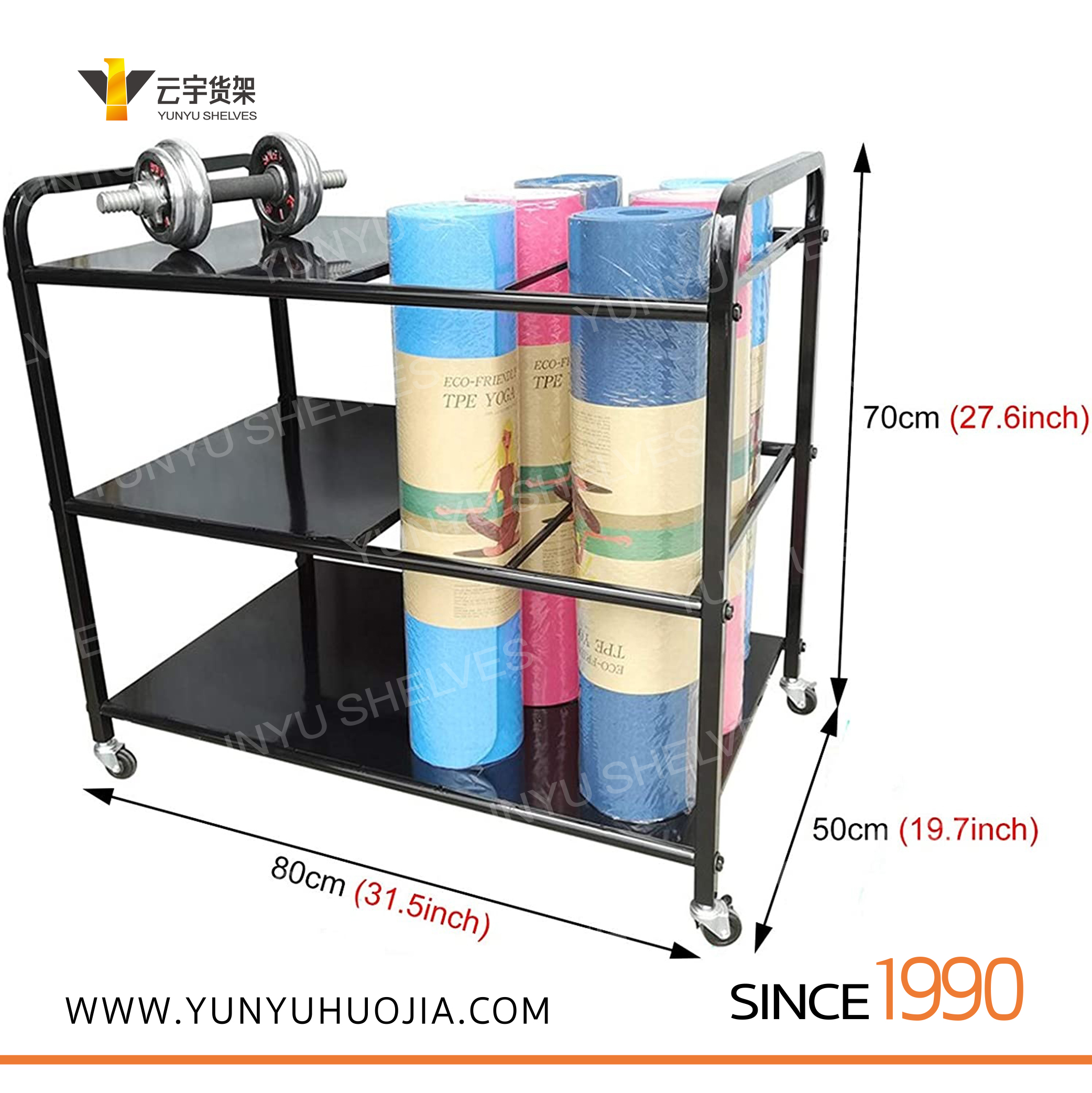 YYC-028 瑜伽墊落地架 儲(chǔ)物架