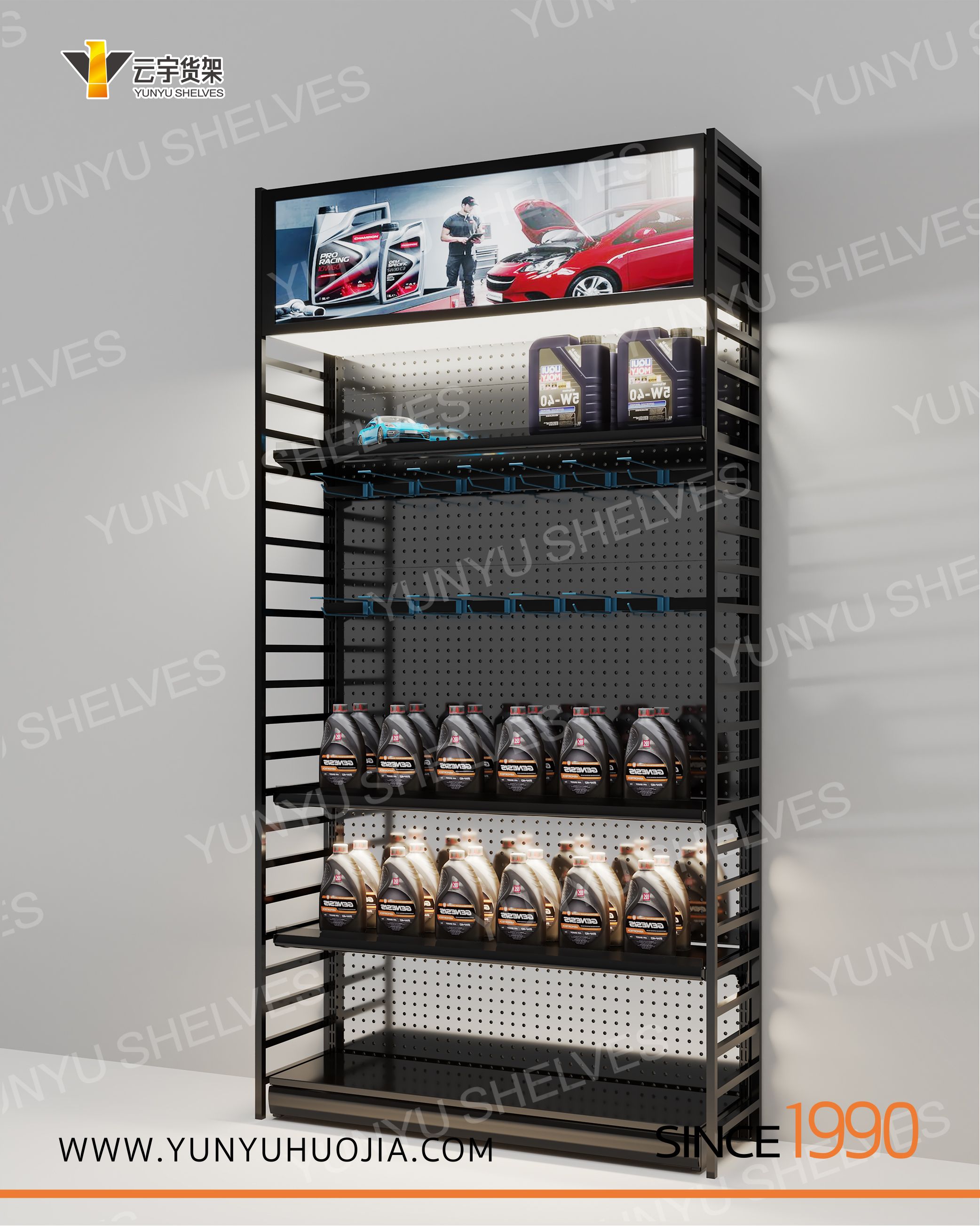 YYI-11 專業(yè)汽車機(jī)油貨架