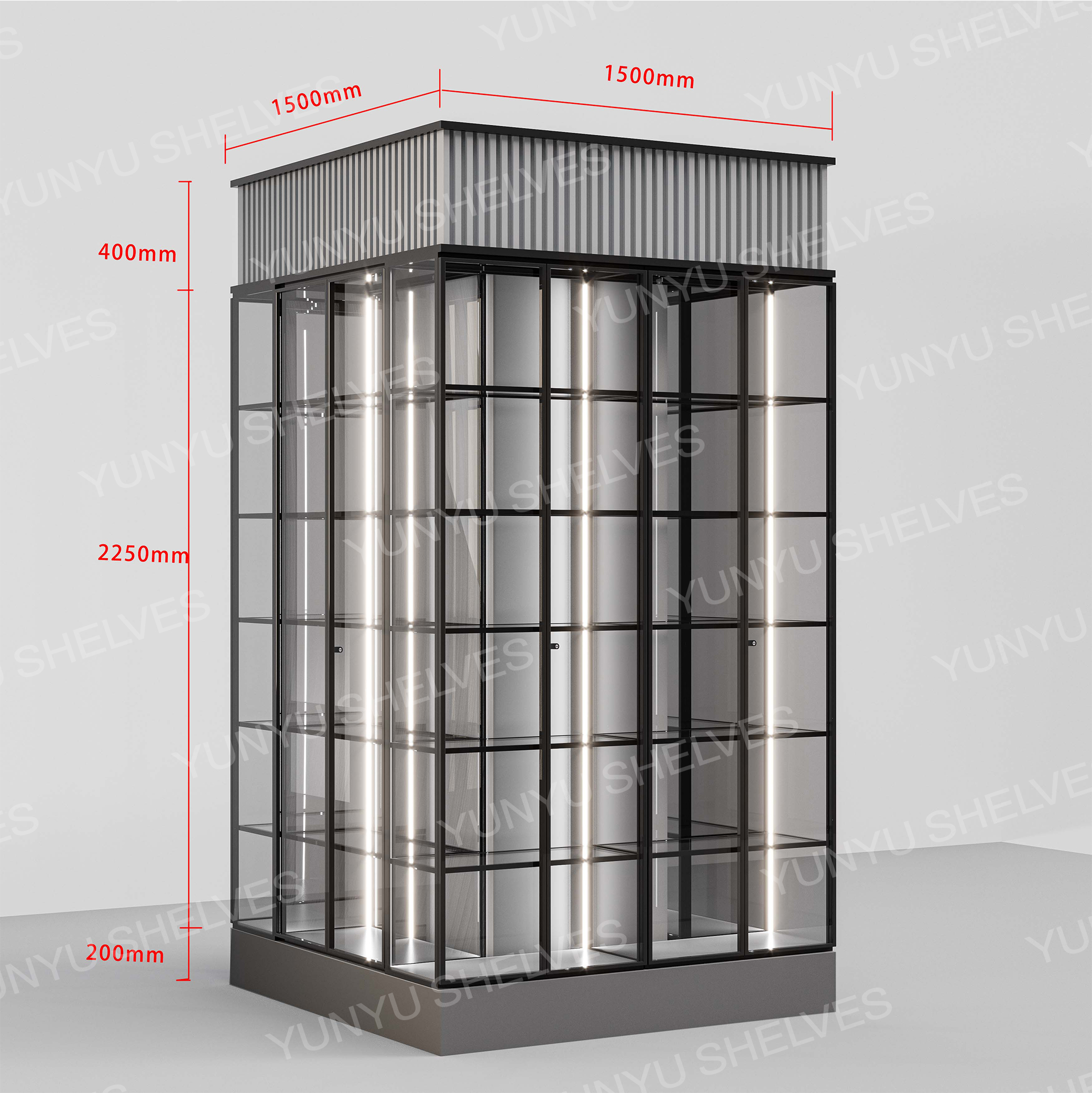 做展示，就要夠“亮”！高清玻璃貨架展柜，選云宇貨架就對了！